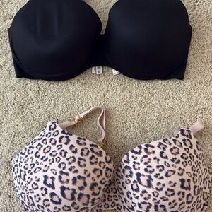Black and Leopard Print Women's Bras